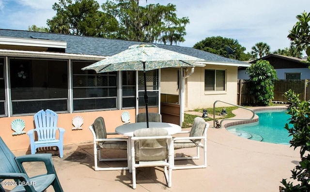 view of pool with a patio