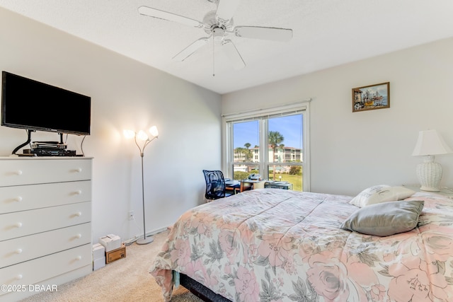 721 S Beach St Unit 205, Daytona Beach, FL 32114 - carpeted bedroom featuring ceiling fan