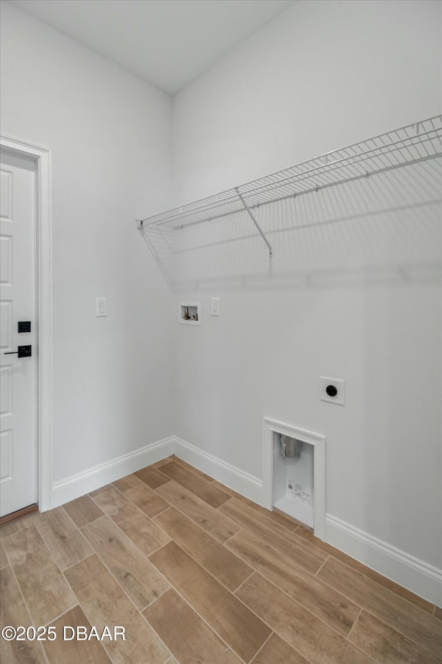 laundry area featuring electric dryer hookup and hookup for a washing machine