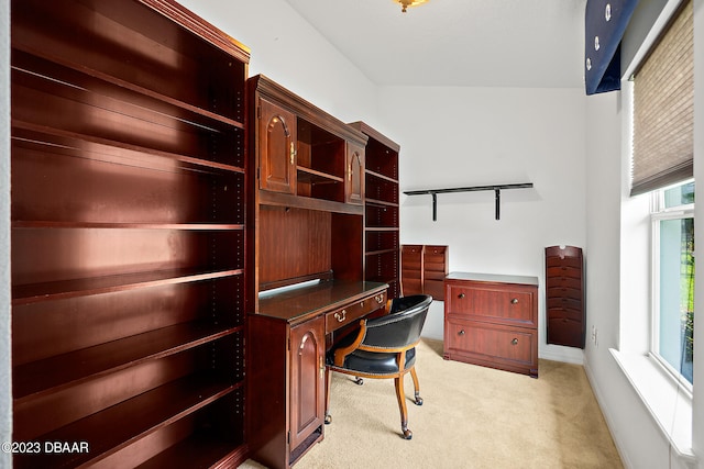 665 Elk River Dr, Ormond Beach, FL 32174 - carpeted office featuring built in desk