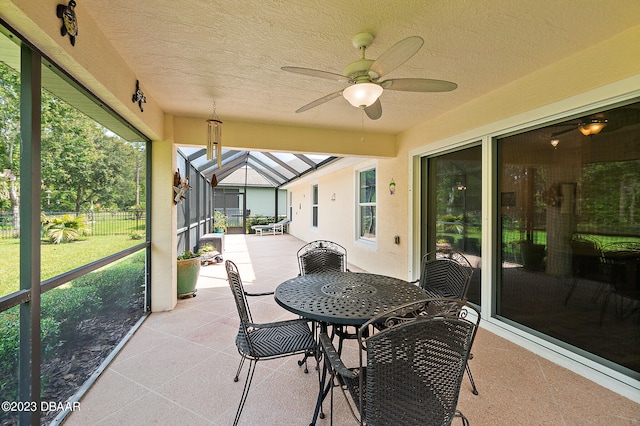 665 Elk River Dr, Ormond Beach, FL 32174 - sunroom / solarium with ceiling fan