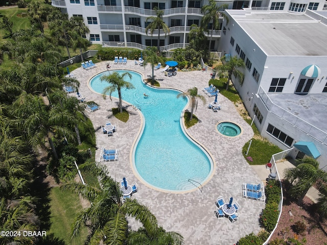 view of pool with a patio