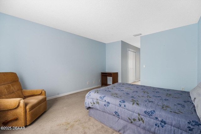 bedroom featuring carpet