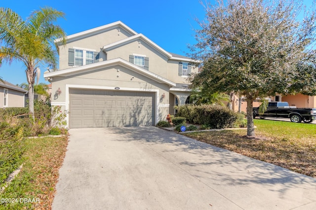 view of front facade with a garage