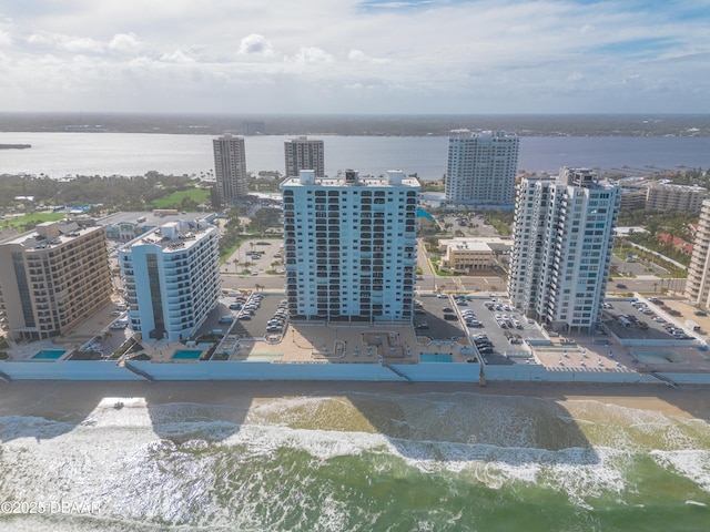 aerial view of a large body of water