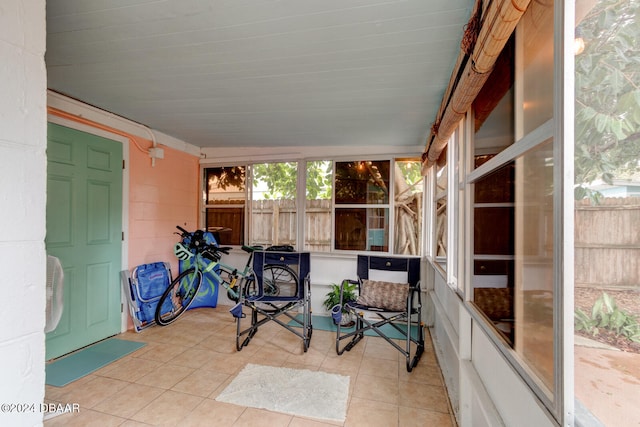 view of sunroom / solarium