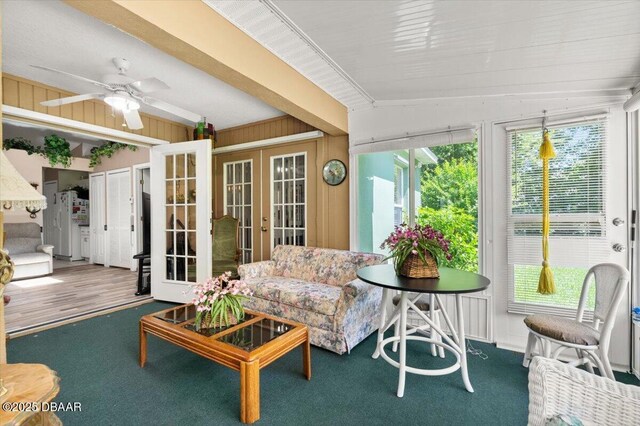 771 Arroyo Pkwy, Ormond Beach, FL 32174 - sunroom / solarium with french doors and lofted ceiling