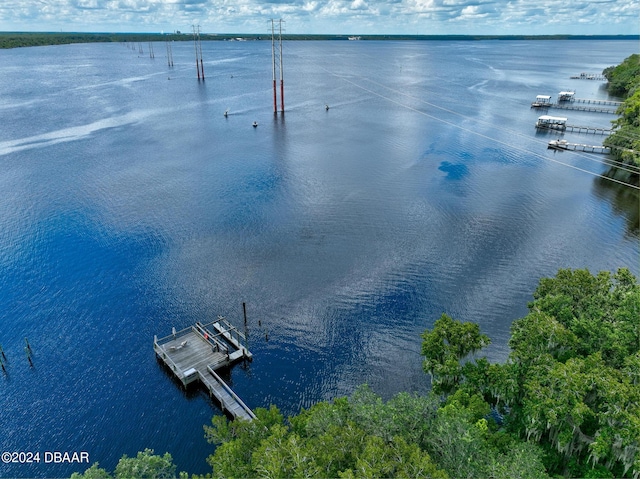 exterior space featuring a dock