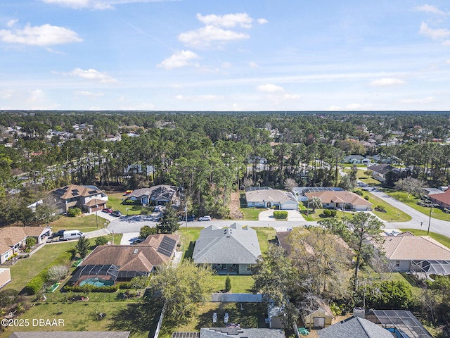 bird's eye view with a residential view