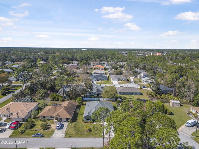 aerial view with a residential view