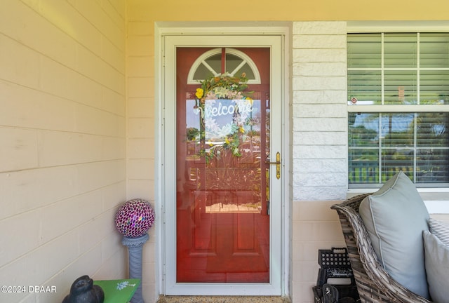 view of doorway to property