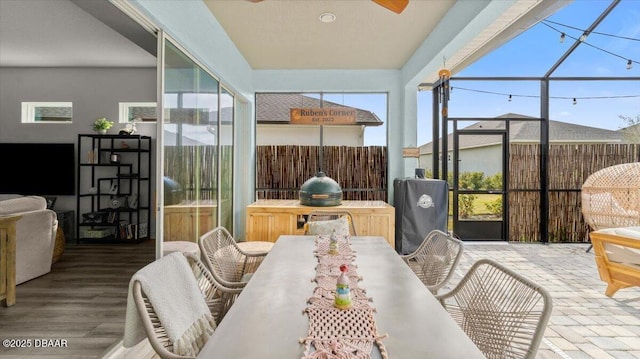 sunroom / solarium with plenty of natural light