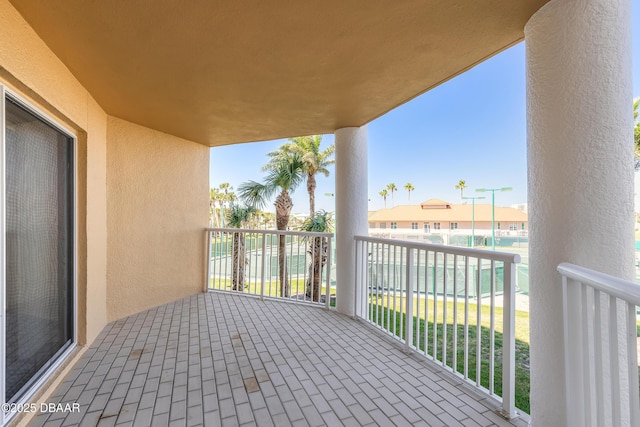 balcony with a residential view