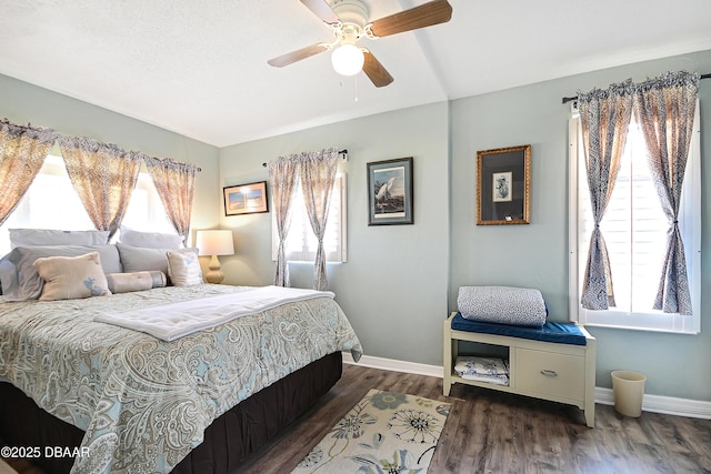 530 Ronnoc Ln, New Smyrna Beach, FL 32168 - bedroom featuring wood finished floors, baseboards, and ceiling fan