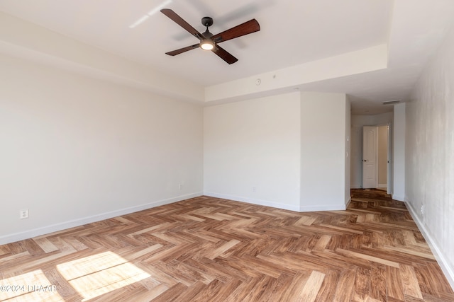 spare room featuring ceiling fan