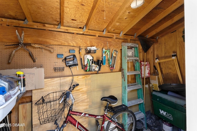 view of storage area