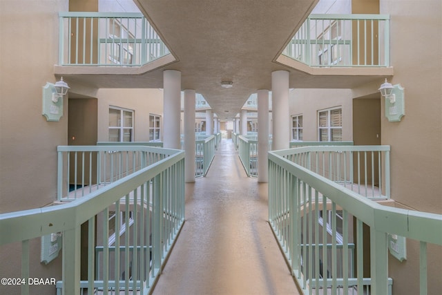 hall with a wealth of natural light