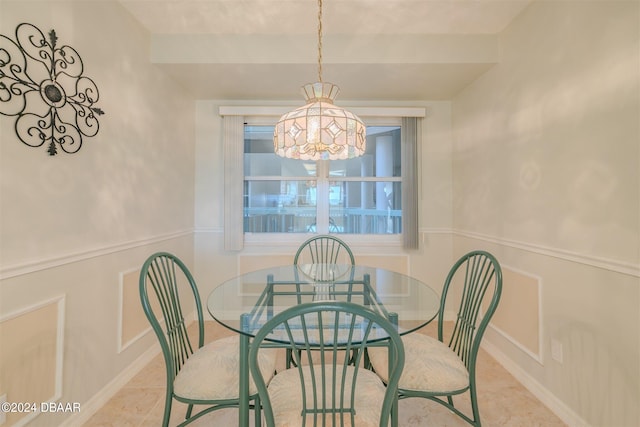 view of dining room