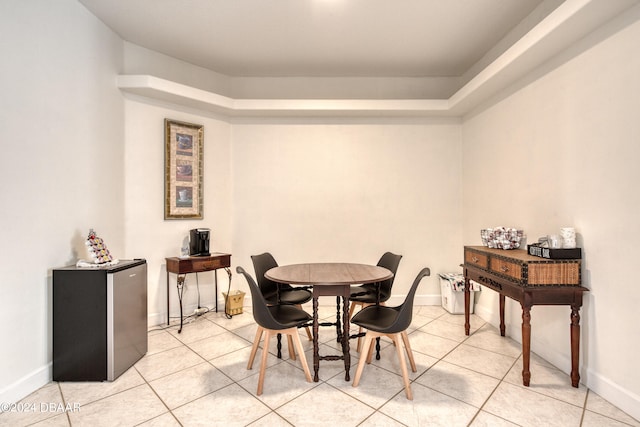 view of tiled dining space