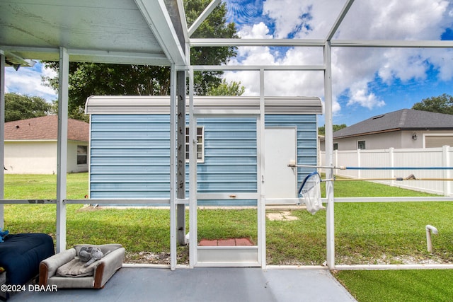 unfurnished sunroom with plenty of natural light