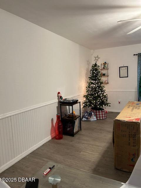 interior space featuring dark hardwood / wood-style flooring