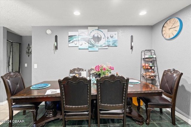 view of tiled dining space