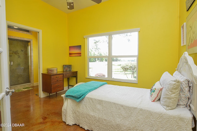 bedroom with ceiling fan