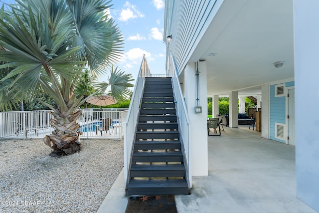 view of stairway