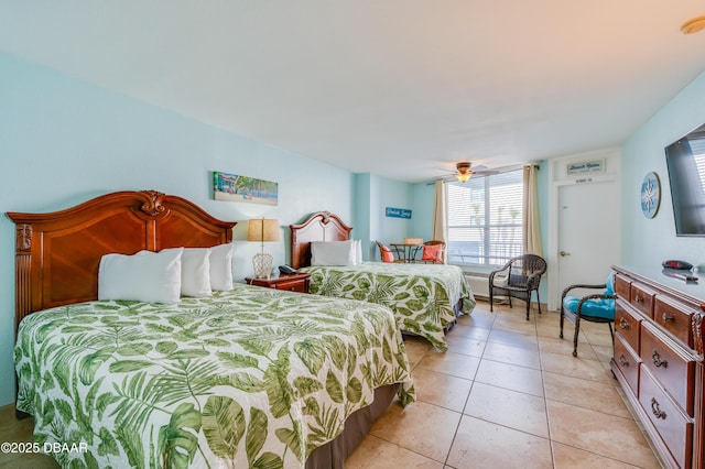 view of tiled bedroom