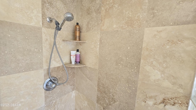 room details featuring tiled shower