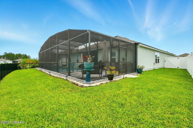 52 Lumber Jack Trl, Palm Coast, FL 32137 - view of yard with a water view, a patio area, and a lanai