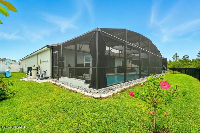 52 Lumber Jack Trl, Palm Coast, FL 32137 - rear view of property featuring glass enclosure