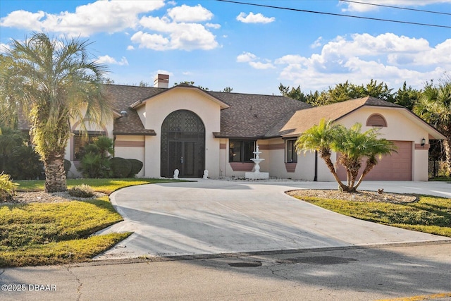 view of front facade featuring a garage