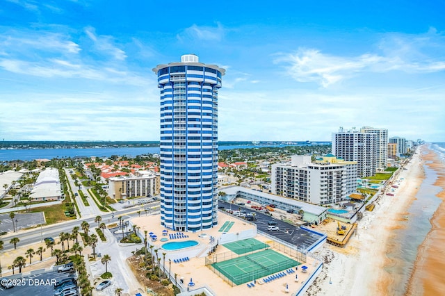 2625 S Atlantic Ave Unit 18Nw, Daytona Beach Shores, FL 32118 - view of urban area with waterfront with a beach