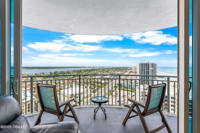 2625 S Atlantic Ave Unit 18Nw, Daytona Beach Shores, FL 32118 - balcony featuring a water view
