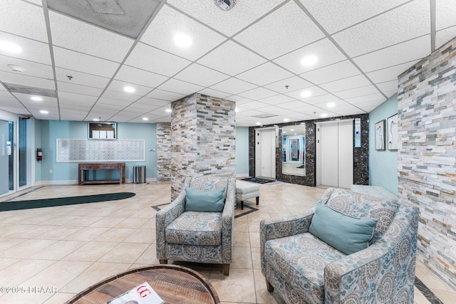 2625 S Atlantic Ave Unit 18Nw, Daytona Beach Shores, FL 32118 - common area with a drop ceiling and recessed lighting