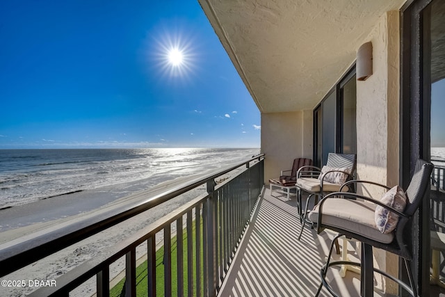 4139 S Atlantic Ave Unit A 302, New Smyrna Beach, FL 32169 - balcony featuring view of water and beach