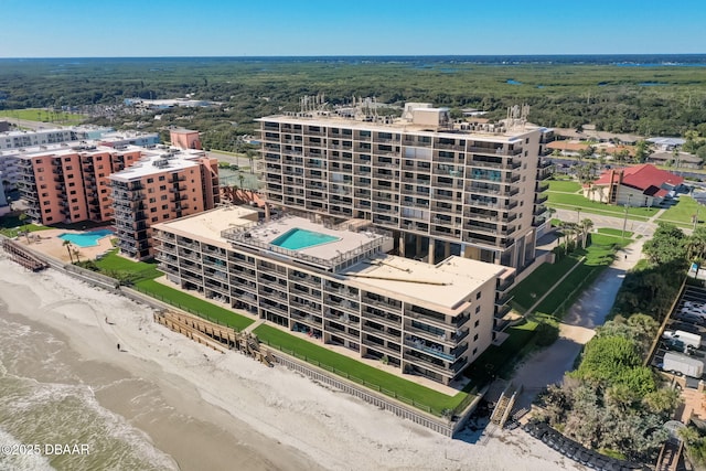 4139 S Atlantic Ave Unit A 302, New Smyrna Beach, FL 32169 - bird's eye view of a pool, apartment complex / building, and unending shoreline