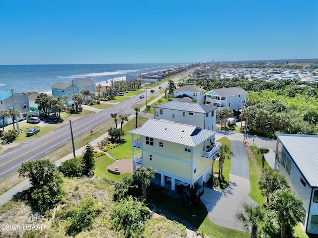 2948 N Ocean Shore Blvd, Flagler Beach, FL 32136 - bird's eye view featuring a water view and a residential view