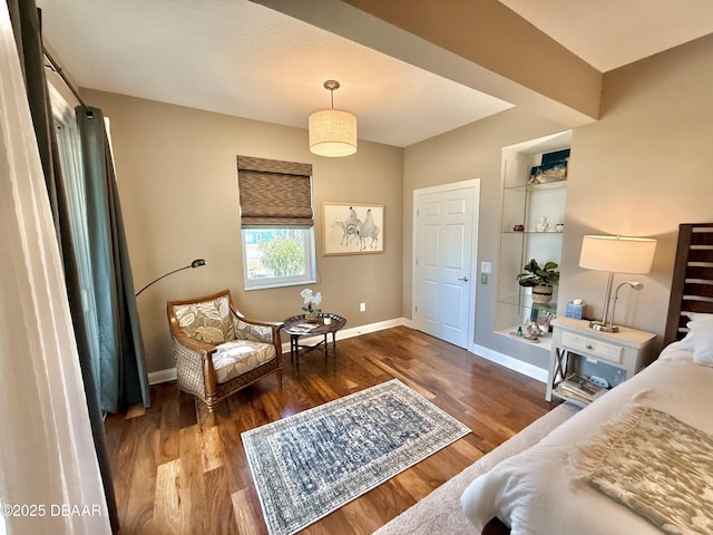 2948 N Ocean Shore Blvd, Flagler Beach, FL 32136 - sitting room featuring baseboards and wood finished floors