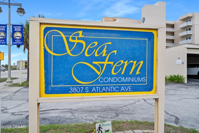 3807 S Atlantic Ave Unit 203, Daytona Beach, FL 32118 - view of community sign