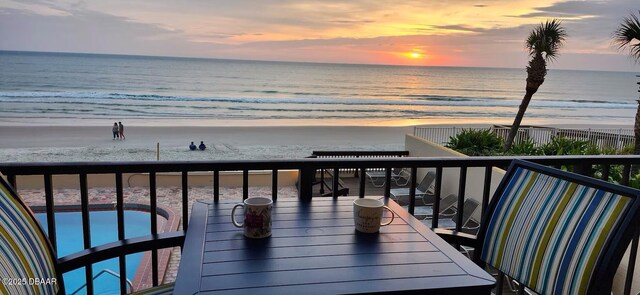 3807 S Atlantic Ave Unit 203, Daytona Beach, FL 32118 - water view featuring local beach