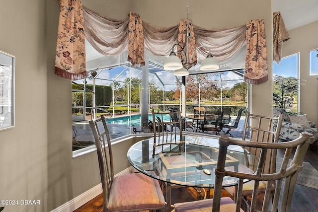 view of sunroom / solarium