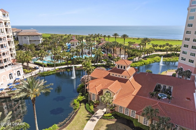 200 Ocean Crest Dr Unit 705, Palm Coast, FL 32137 - bird's eye view of a nearby body of water and a pool area