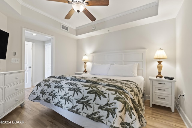 200 Ocean Crest Dr Unit 705, Palm Coast, FL 32137 - bedroom with ornamental molding and light wood-type flooring
