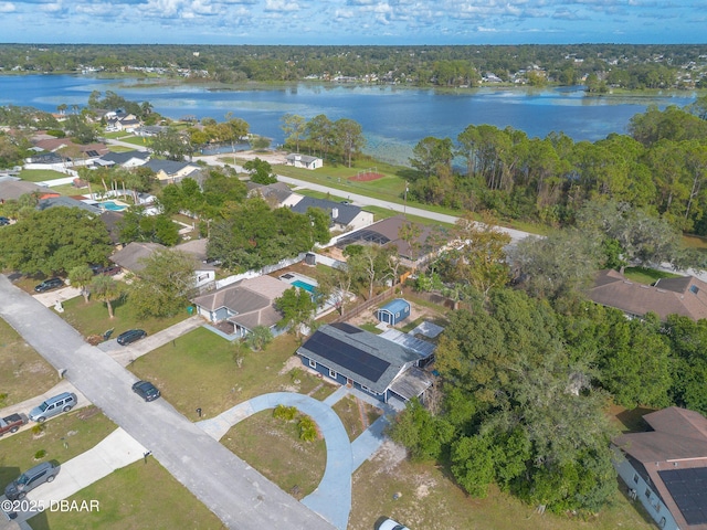 991 Dawson Dr, Deltona, FL 32725 - aerial overview of property's location with a large body of water and nearby suburban area