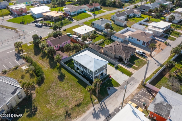 aerial view with a residential view