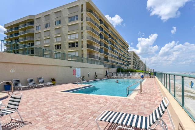 view of pool with a patio area