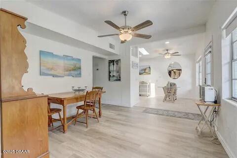 2144 Ridge Dr, Winter Park, FL 32792 - dining space featuring ceiling fan, healthy amount of natural light, and light wood finished floors