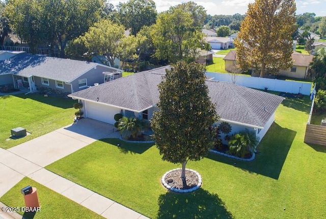 drone / aerial view featuring a residential view